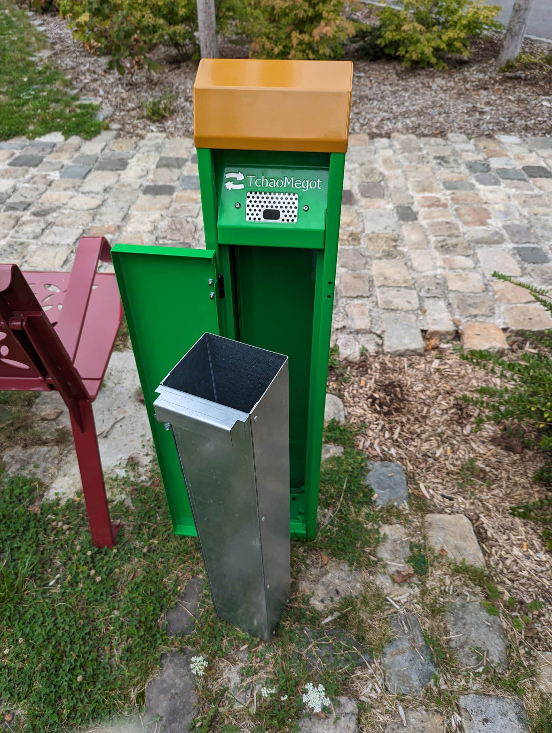 cp0010 cendrier bastide 12,5l vert et brun