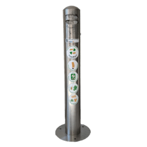cp011 cendrier sur pied 4,5l inox